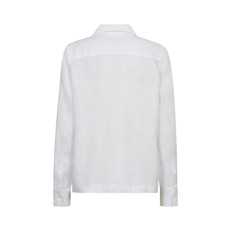 MOS MOSH MMEnna Linen Pocket Blouse in White