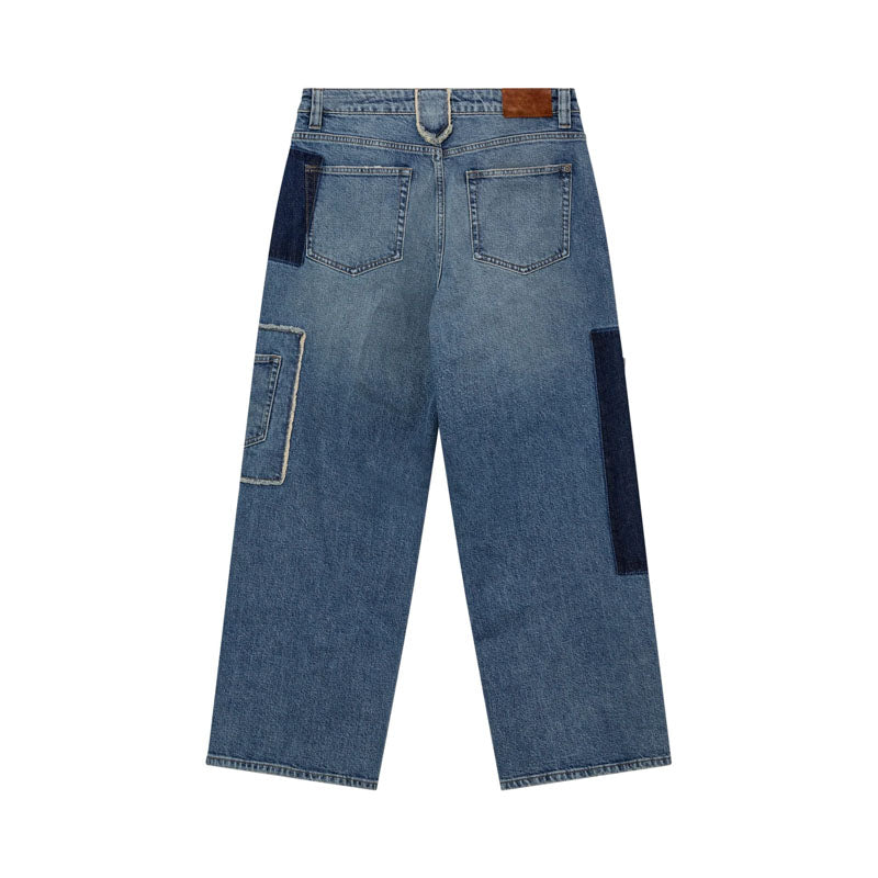 HEYANNO MMHPure Deconstructed Jeans in Light Blue