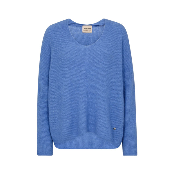 MOS MOSH MMThora V-Neck Knit in Ultramarine