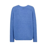 MOS MOSH MMThora V-Neck Relaxed Fit Knit Jumper in Ultramarine