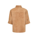 MOS MOSH MMSigga SS Suede Shirt in Tan