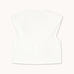 THE TINY BIG SISTER Scarf Neck Blouse in Off White
