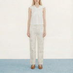 THE TINY BIG SISTER Scarf Neck Blouse in Off White