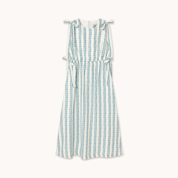 THE TINY BIG SISTER Flowers Dress in Green