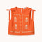 THE TINY BIG SISTER Embroidered Top  in Orange