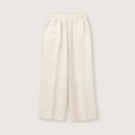 ROSSO35 Garment Dyed Elasticated Trousers in Ivory