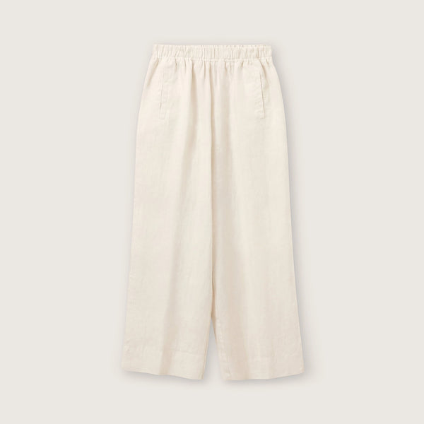 ROSSO35 Garment Dyed Elasticated Trousers in Ivory