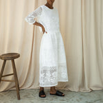 BEAUMONT ORGANIC Daisy-Fay Cotton Lace Top in White