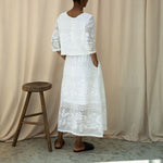 BEAUMONT ORGANIC Daisy-Fay Cotton Lace Top in White