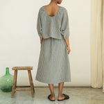 BEAUMONT ORGANIC Goldie-Cay Double Gauze Skirt in Monochrome Gingham