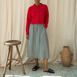 BEAUMONT ORGANIC Goldie-Cay Double Gauze Skirt in Monochrome Gingham