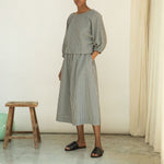 BEAUMONT ORGANIC Goldie-Cay Double Gauze Skirt in Monochrome Gingham
