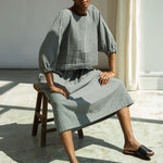 BEAUMONT ORGANIC Goldie-Cay Double Gauze Skirt in Monochrome Gingham