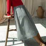 BEAUMONT ORGANIC Goldie-Cay Double Gauze Skirt in Monochrome Gingham