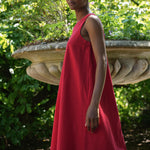 BEAUMONT ORGANIC Imogen-May Cotton Linen Dress in Scarlet