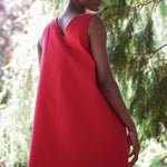 BEAUMONT ORGANIC Imogen-May Cotton Linen Dress in Scarlet