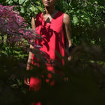 BEAUMONT ORGANIC Imogen-May Cotton Linen Dress in Scarlet