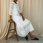 BEAUMONT ORGANIC Lyla-Fay Cotton Lace Skirt in White