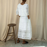 BEAUMONT ORGANIC Lyla-Fay Cotton Lace Skirt in White