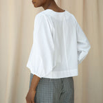 BEAUMONT ORGANIC Renee Poplin Top in White