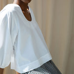 BEAUMONT ORGANIC Renee Poplin Top in White