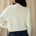 BEAUMONT ORGANIC Sugi Cotton Linen Knit Cardigan in Off White