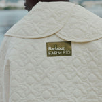 BARBOUR x FARM RIO Lotus Quilted Jacket in White Rose