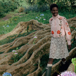 BARBOUR x FARM RIO Madelena Showerproof Jacket in Pink Eden Bloom