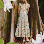 BARBOUR x FARM RIO Petal Dress in Cream Spring Petal Flower