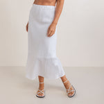 SEE SAW Slip Skirt in White