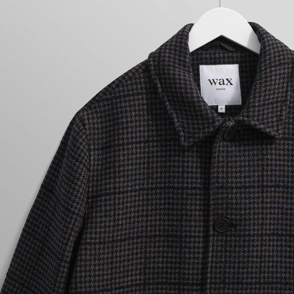 WAX LONDON Stan Coat in Navy and Grey