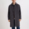 WAX LONDON Stan Double Face Check Wool Coat in Navy/Brown