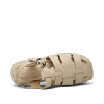 Krista Fisherman Leather Sandals in Off White