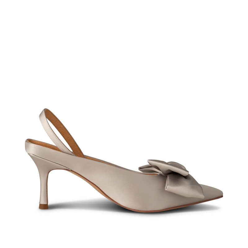 SHOE THE BEAR Karla Slingback in Grey/Silver