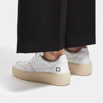 Step Calf Sneaker in White