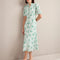 CEFINN Irina Maxi Dress in Green Palm Floral Print