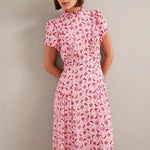 CEFINN Mirabel Maxi Dress in Pink Floral Trellis Print