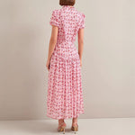 CEFINN Mirabel Maxi Dress in Pink Floral Trellis Print