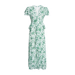 CEFINN Vivienne Maxi Dress in Green Palm Floral Print