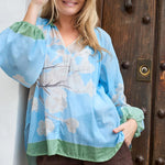 BLACK COLOUR BCCamellia Blouse in Light Blue