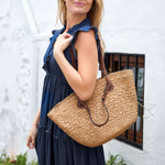 BLACK COLOUR BCKate Straw Shopper Bag in Nature