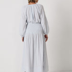 MONDO CORSINI Sula Elasticated Full Skirt in Cloud