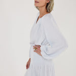 MONDO CORSINI Sula Elasticated Full Skirt in Cloud