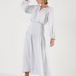 MONDO CORSINI Sula Elasticated Full Skirt in Cloud