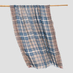 LOVAT&GREEN Sunlit Linen Scarf in Blue