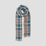 LOVAT&GREEN Sunlit Linen Scarf in Blue