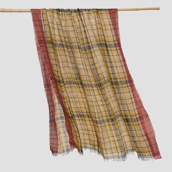 LOVAT&GREEN Sunlit Linen Scarf in Yellow