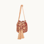 M.A.B.E Suri Embroidered Pouch in Rust