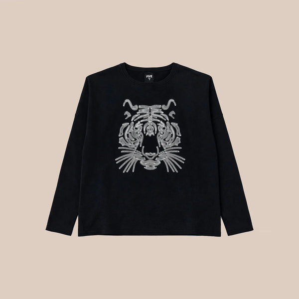 FIVE Scoop Neck Sweatshirt in Acid Grey