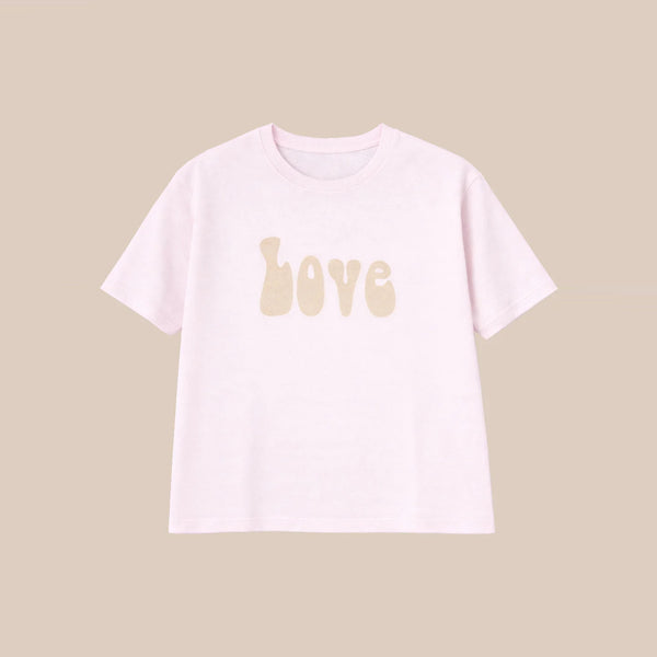 FIVE Love Sweatshirt in Baby Pink